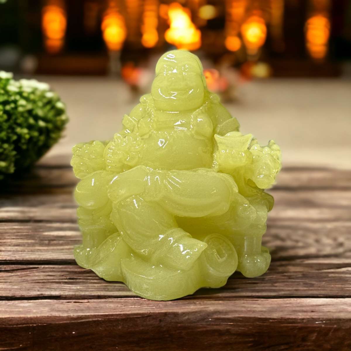 Tượng Phật Di Lặc ngồi ghế, poly dạ quang