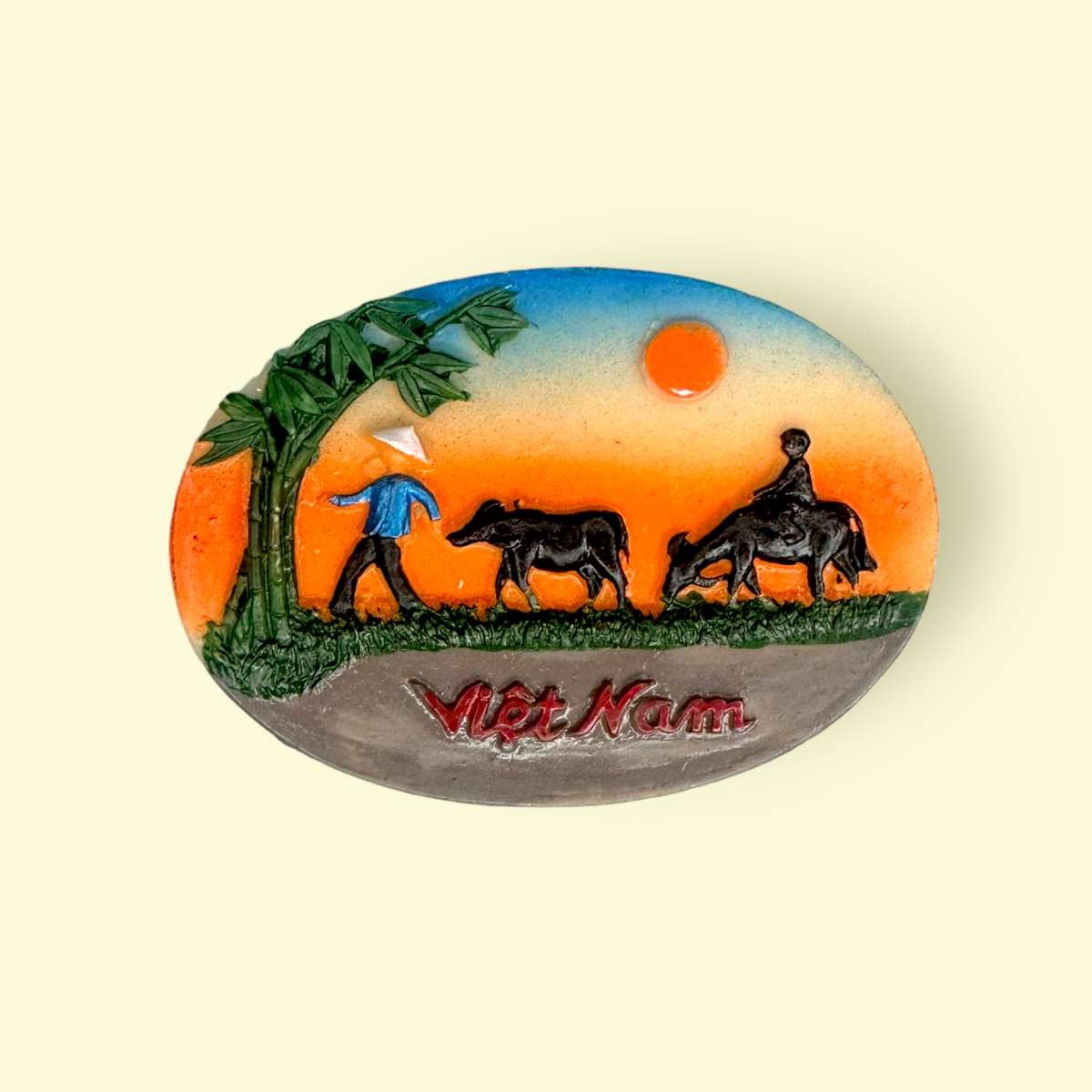 Cảnh Đồng Quê Việt Nam_Cưỡi trâu hoàng hôn